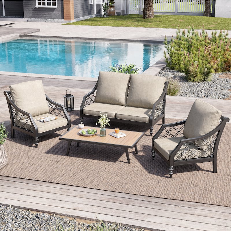 21 W x 22 D in. Deep Seat Outdoor Cushion Set by Crestlive Products