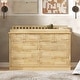preview thumbnail 3 of 16, Solid Pine Wood Dresser with Changing Topper, 10-Drawer Nursery Dresser with Anti-Tipping Device Baby Changing Table