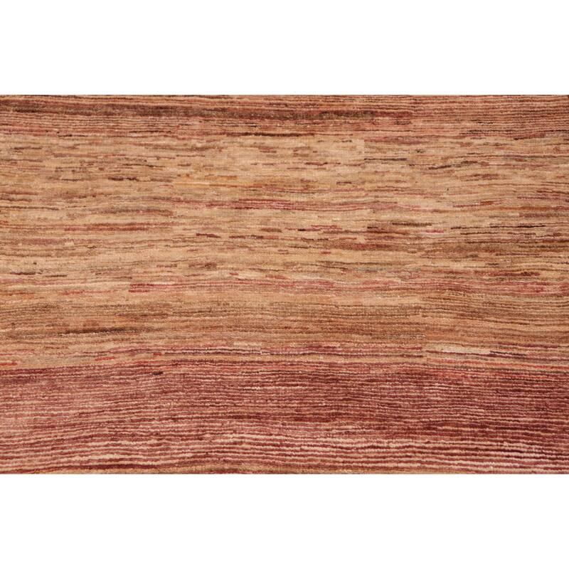 Modern Minimalist Gabbeh Hand Knotted Wool Area Rug