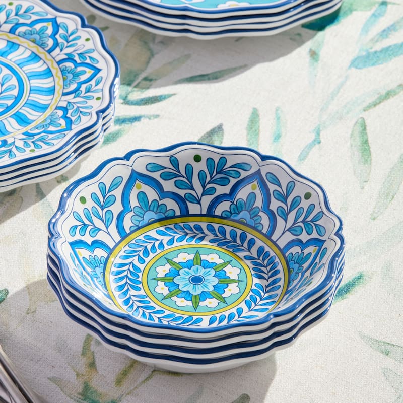 Certified International Porto Melamine 28 oz. All Purpose Bowls, Set of 4 - 8.50"L x 8.50"W x 2.00"H