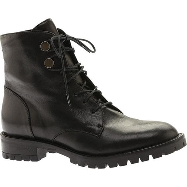 womens black patent combat boots