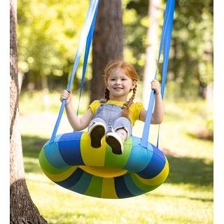 Hearthsong 58\" Rainbow Flag Round Swing