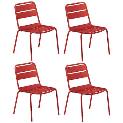 Oxford Garden Kapri 33-inch Coated Aluminum Frame Side Chair