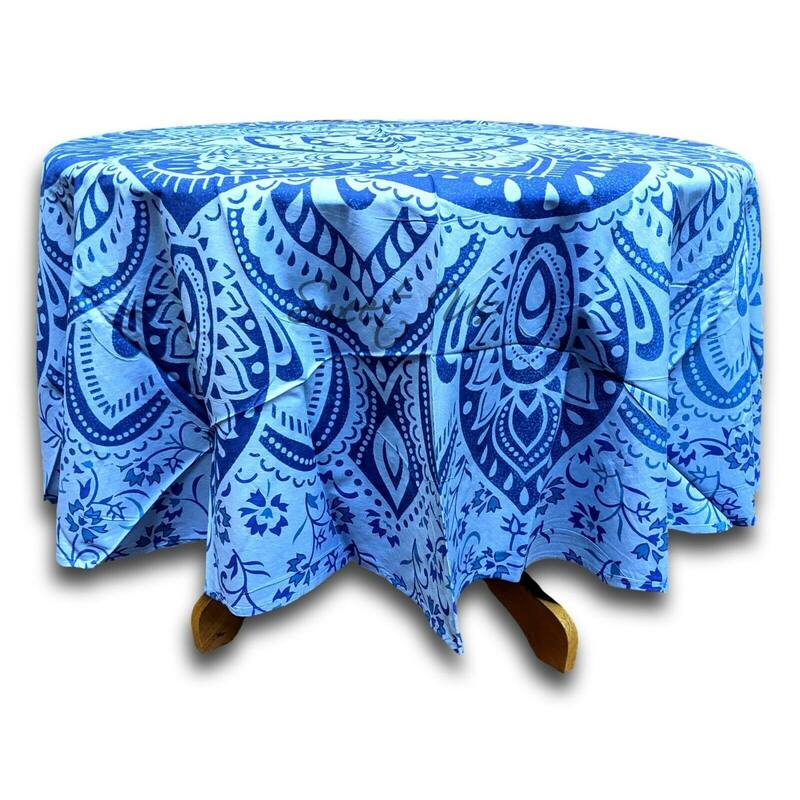 Cotton Floral Passion Tablecloth Round - 81-in Round