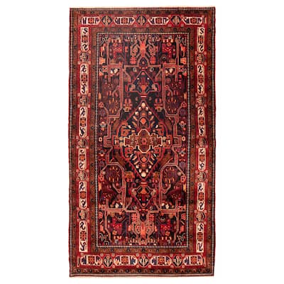 ECARPETGALLERY Hand-knotted Anatolian Vintage Black, Red Wool Rug - 5'3 x 10'1