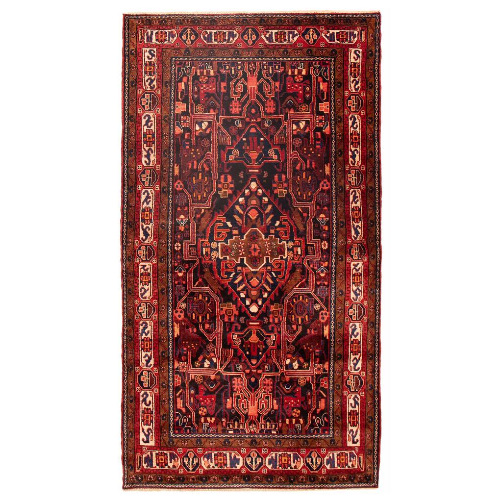 ECARPETGALLERY Hand-knotted Anatolian Vintage Black, Red Wool Rug - 5'3 x 10'1