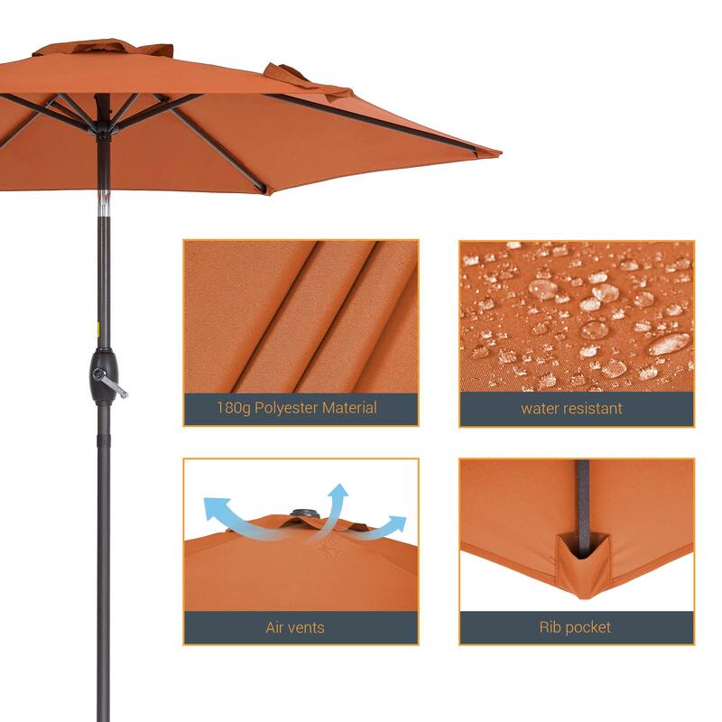 LIVOOSUN 9ft Patio Umbrella Outdoor Table Umbrella with Tilt and Crank