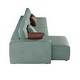 preview thumbnail 8 of 10, 145'' Leath-Aire Sofa Modern Sectional Sofa for Living Room