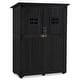 preview thumbnail 2 of 7, MCombo Large Outdoor Storage Cabinet Shed with Lock (46.9" x 22.4" x 66") , Wooden 1911 - 46.9" x 22.4" x 66"