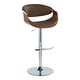 preview thumbnail 27 of 70, Carson Carrington Kanteborg Adjustable Bar Stool with Rounded T Footrest (Set of 2) Espresso PU/Walnut/Chrome Metal