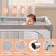 preview thumbnail 25 of 27, Honeyjoy Large Baby Playpen 50" x 50"/59" x 59" with Zipper Gate 50
