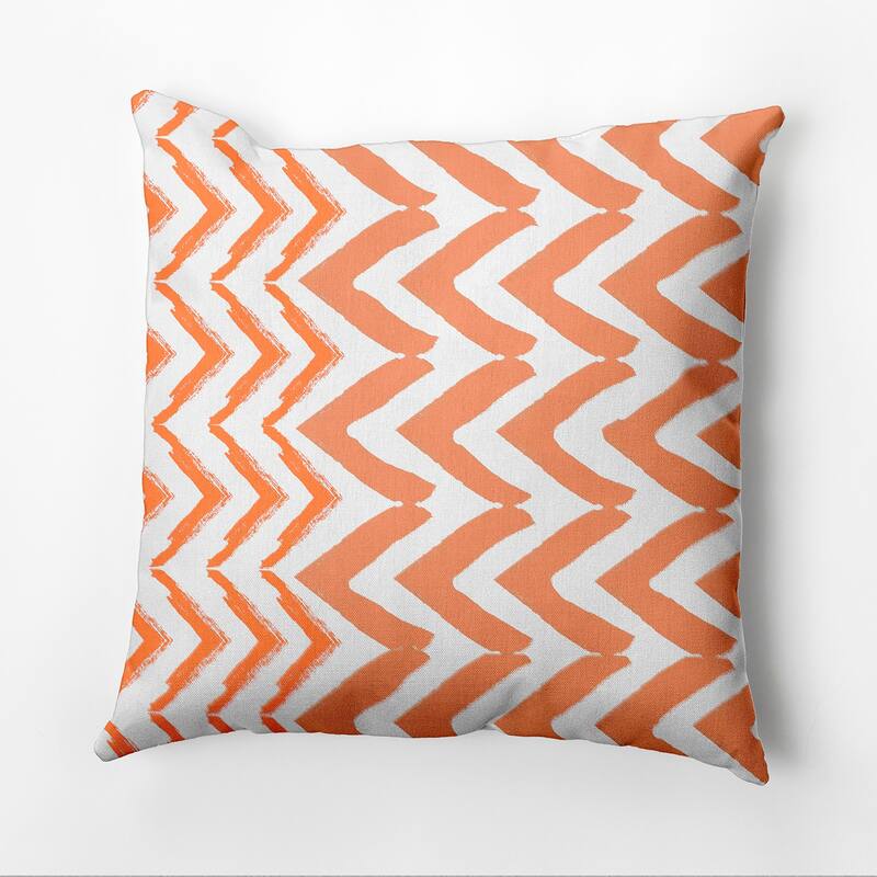 Jagged Graffiti Outdoor Pillow - Orange - 20" x 20"