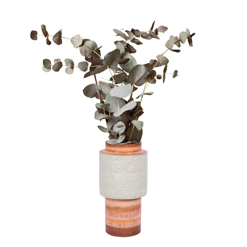 Tilde Handmade Ceramic Vase - Orange Quartz