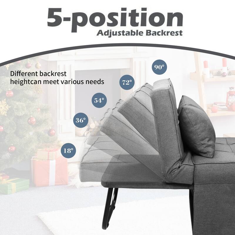 Zenova 4-1 Adjustable Sleeper Sofa Chair with Ottoman, Sofa Bed ,Couch Bed