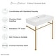 preview thumbnail 47 of 68, Claire Ceramic Console Sink White Basin Gold Legs