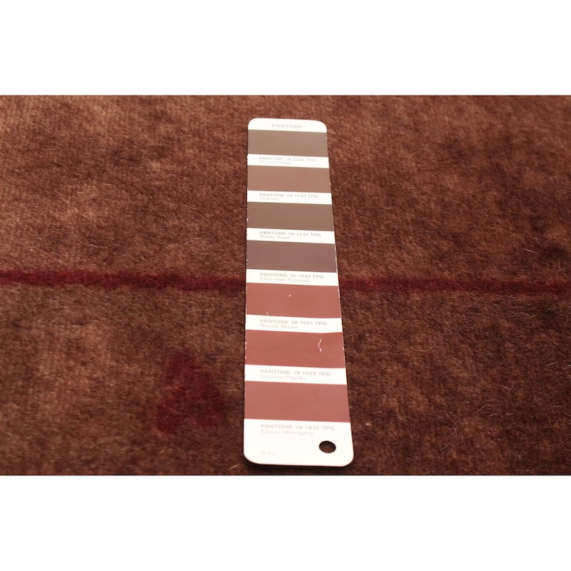 ECARPETGALLERY Hand-knotted Color Transition Brown, Red Wool Rug - 2'5 x 9'2