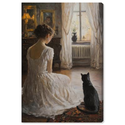 Her Faithful Companion Canvas by Art Remedy, Gallery Wrapped