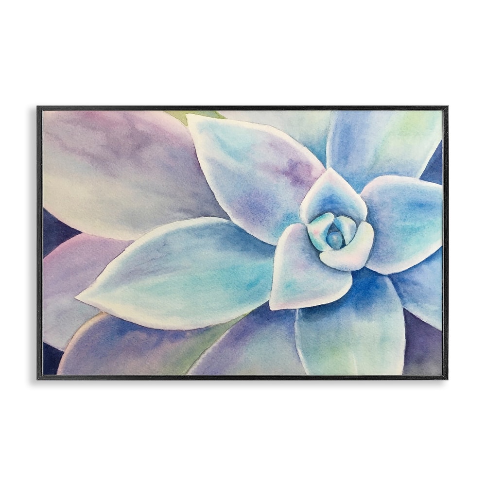 Stupell Cool Toned Succulent Leaves Framed Giclee Art Design By Stephanie Fielden