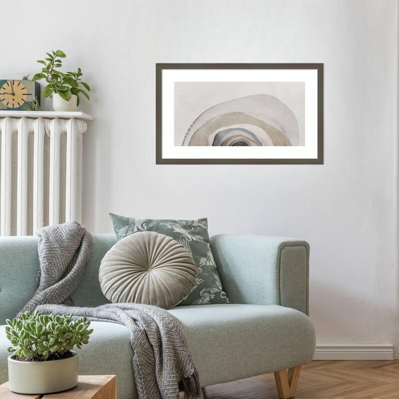 Layers of Subtle Serenity No. 2 by Hazel J Wood Framed Wall Art Print