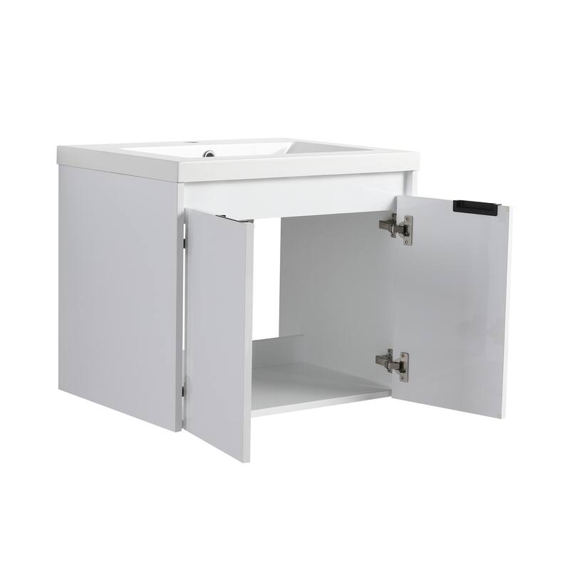 Float Mounting Bathroom Vanity With Resin Sink
