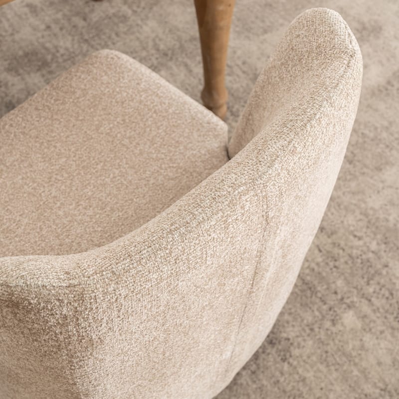 Modern Upholstered Accent Chair with Back for Dining Room, Living Room, Bedroom