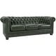 preview thumbnail 17 of 27, Hancock Tufted Top Grain Italian Leather Chesterfield Sofa - 31" H x 86" W x 40" D Hunter Green