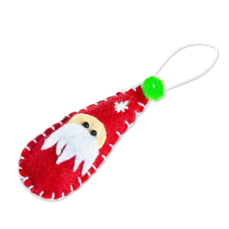 Novica Handmade Christmas Drop Felt Ornament