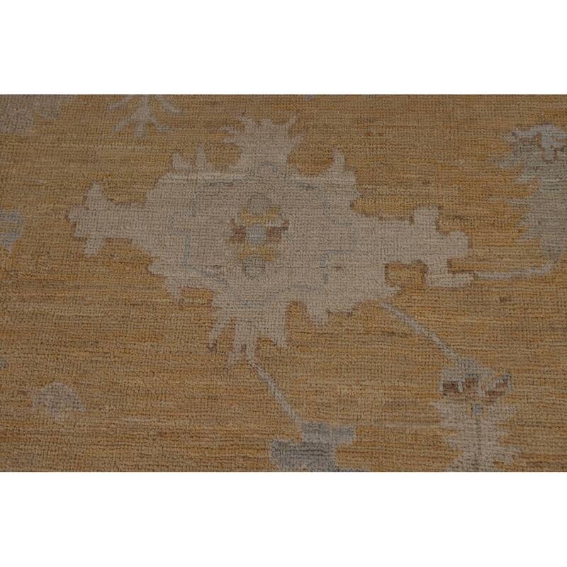 Vegetable Dye Oushak Turkish Large Rug Handmade Oriental Wool Carpet - 10'5"x 13'10"