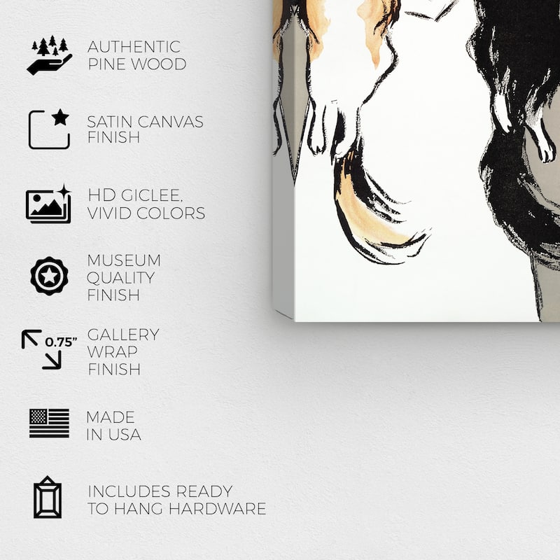 Wynwood Studio Canvas Animals Woman holding cats - Edward Penfield Gray and Modern & Contemporary Wall Art Canvas Print