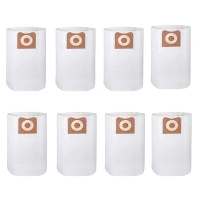 8pcs Vacuum Cleaner Dust Collector Bag, Disposable Wet Dry Vaccum Collection Bags Replace Part for Ridgid Vf3502 12-16 Gallon