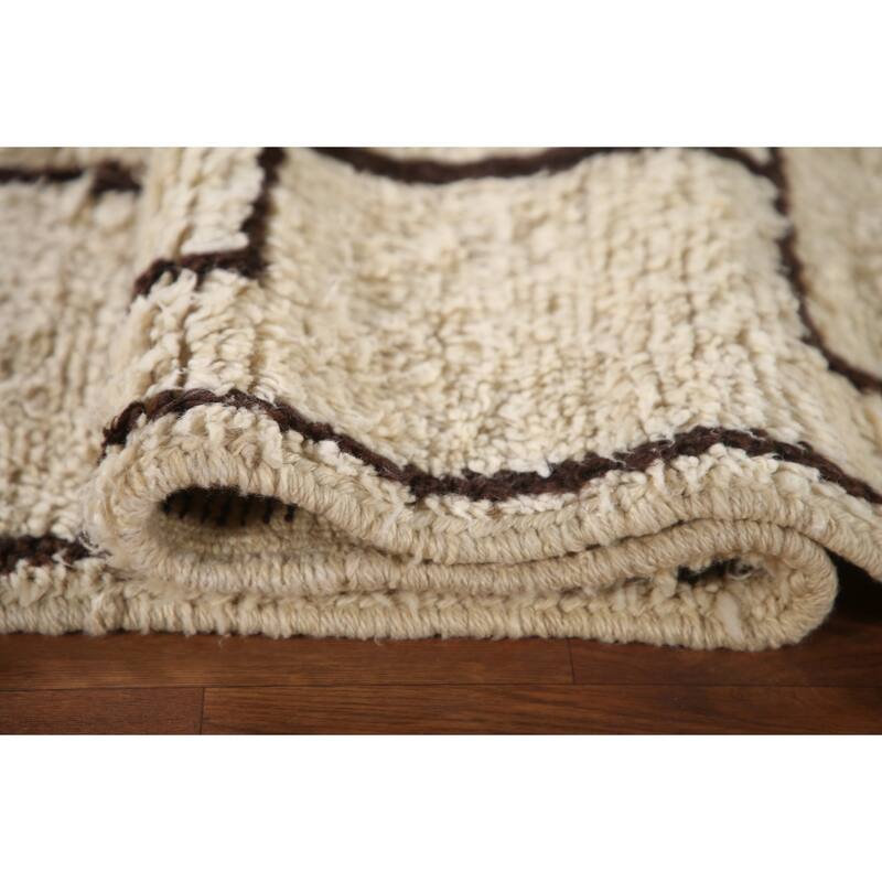 Beige Anatolian Runner Rug Handmade Turkish Wool Carpet - 3'3"x 9'7"