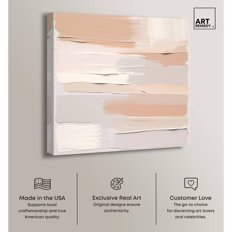 Roseate Cream Tones I Canvas by Art Remedy, Gallery Wrapped