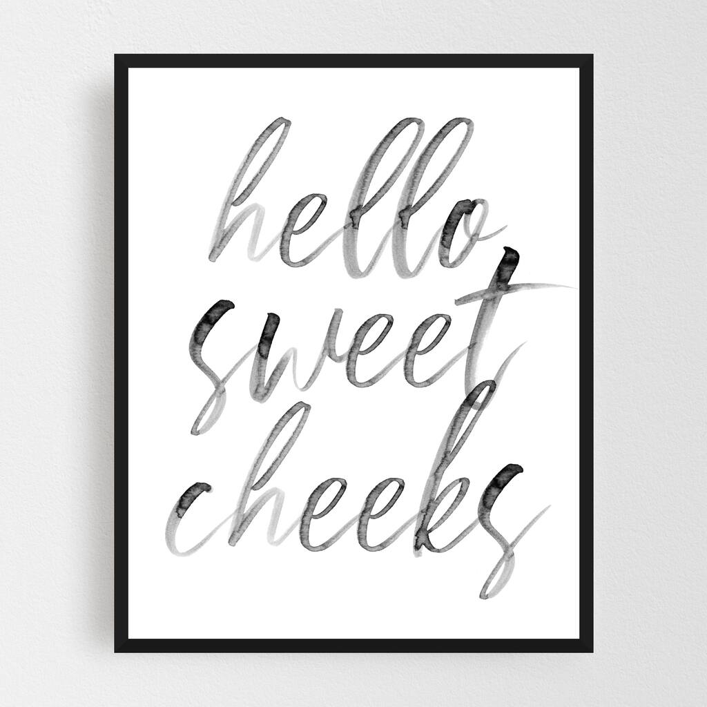 Black And White Black-and-white Humor Framed Wall Art Print