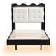 preview thumbnail 10 of 66, Twin Size Platform Bed with Storage Headboard, LED Light Strips, and USB Ports