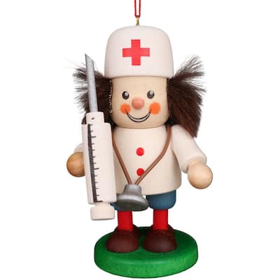 4" Brown and White Christian Ulbricht Doctor Ornament Decoration