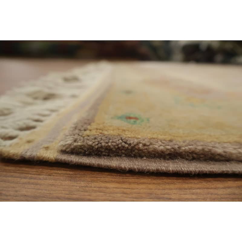 Hand Knotted Oriental 100% Wool Carpet Transitional Tribal Purples Oushak Area Rug - 10' 0'' X 7' 0''