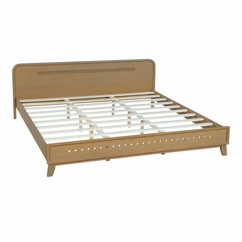Pine Solid Wood Bed, Sturdy and Stable, No Box Spring Needed