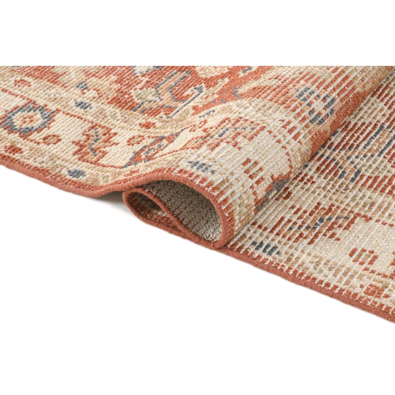 Terra by Obeetee Palace Farida Red Rug