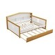 preview thumbnail 5 of 7, Full Size Wood House Shape Daybed with Trundle and Bookcase Headboard for Girls Boys Teens for Bedroom