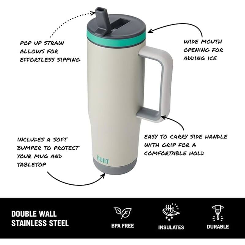 BUILT Cascade Double Wall Stainless Steel 40 oz Tumbler - 40 oz