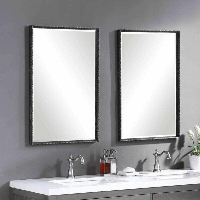 Uttermost Callan 31" x 21" Rectangular Rustic Industrial Vanity