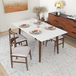 Sten Modern Solid Wood Dining Table and Dining Chair Set - Bed Bath ...