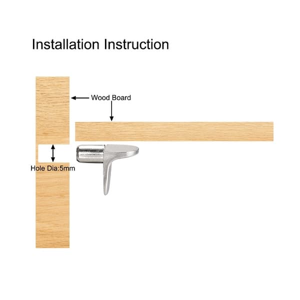 Shelf Support Peg,5mm L Closet Shelf Bracket Pegs