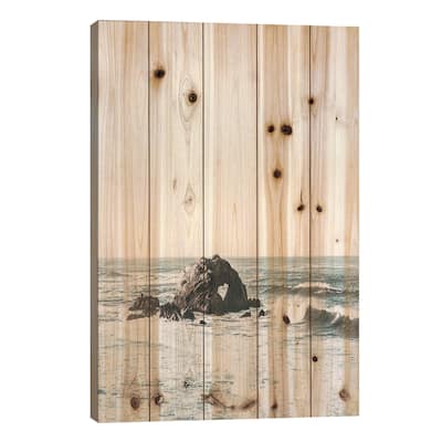 Boulder Print On Wood by Sisi & Seb - Multi-Color