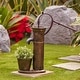 preview thumbnail 2 of 9, Aged Brown Metal Planter and Bird Feeder