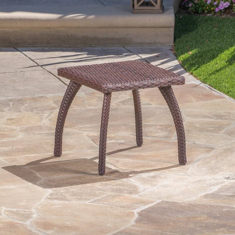 Honolulu Outdoor Wicker Side Table by Christopher Knight Home