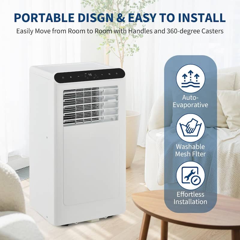 10000 BTU Portable Air Conditioner, Remote, 24H Timer, Sleep Mode