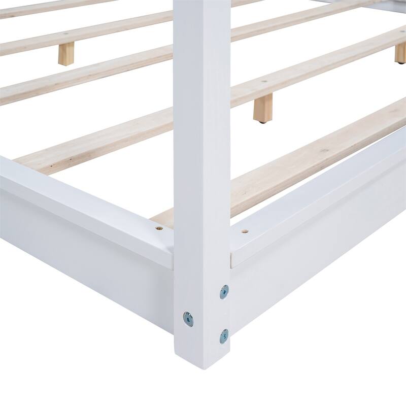 Merax Canopy Platform Bed with Support Legs