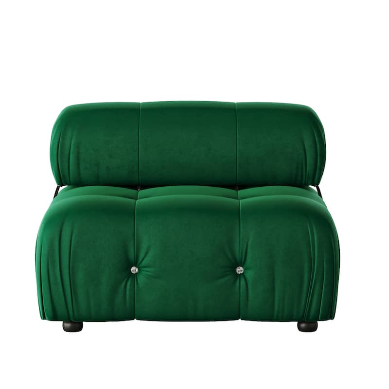 Armless Single Sofa Velvet Living Room Chair