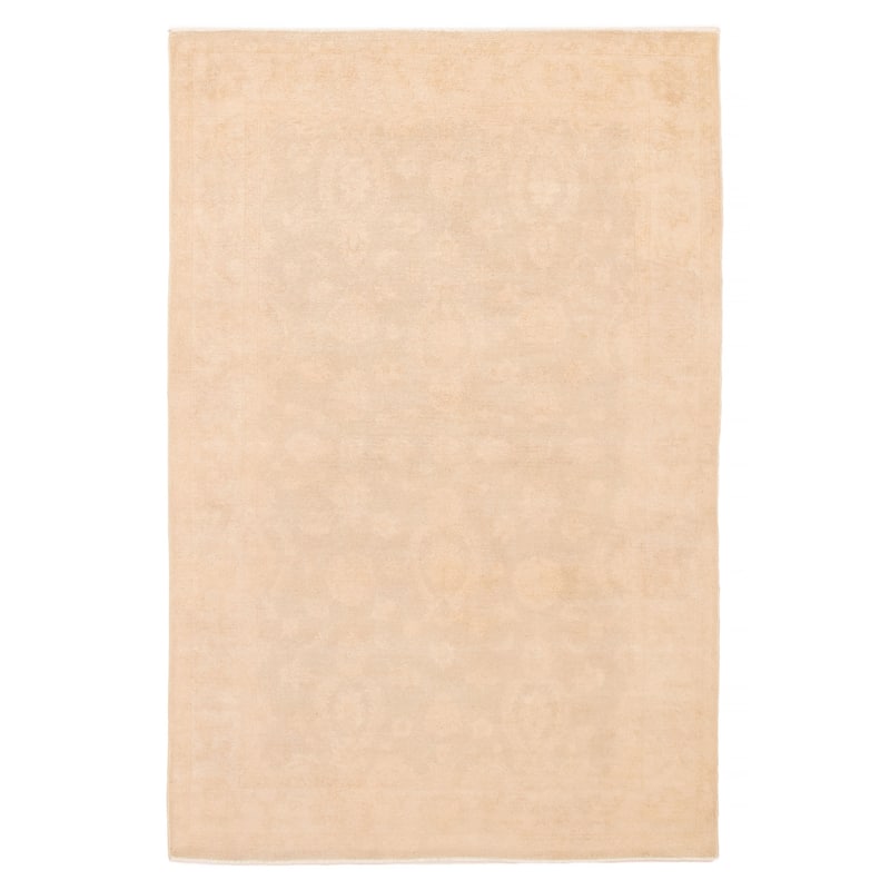 ECARPETGALLERY Hand-knotted Chobi Finest Khaki Wool Rug - 5'10 x 8'11 - Light Khaki - 5'10 x 8'11